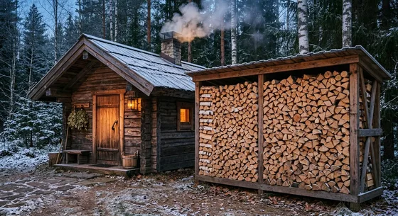 Укладка дров в Дубне, улица Цветочная, 9
